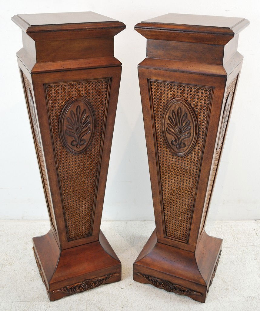 190 Pair Of Decorative Wood Pedestals Sep 22 2011 Morton