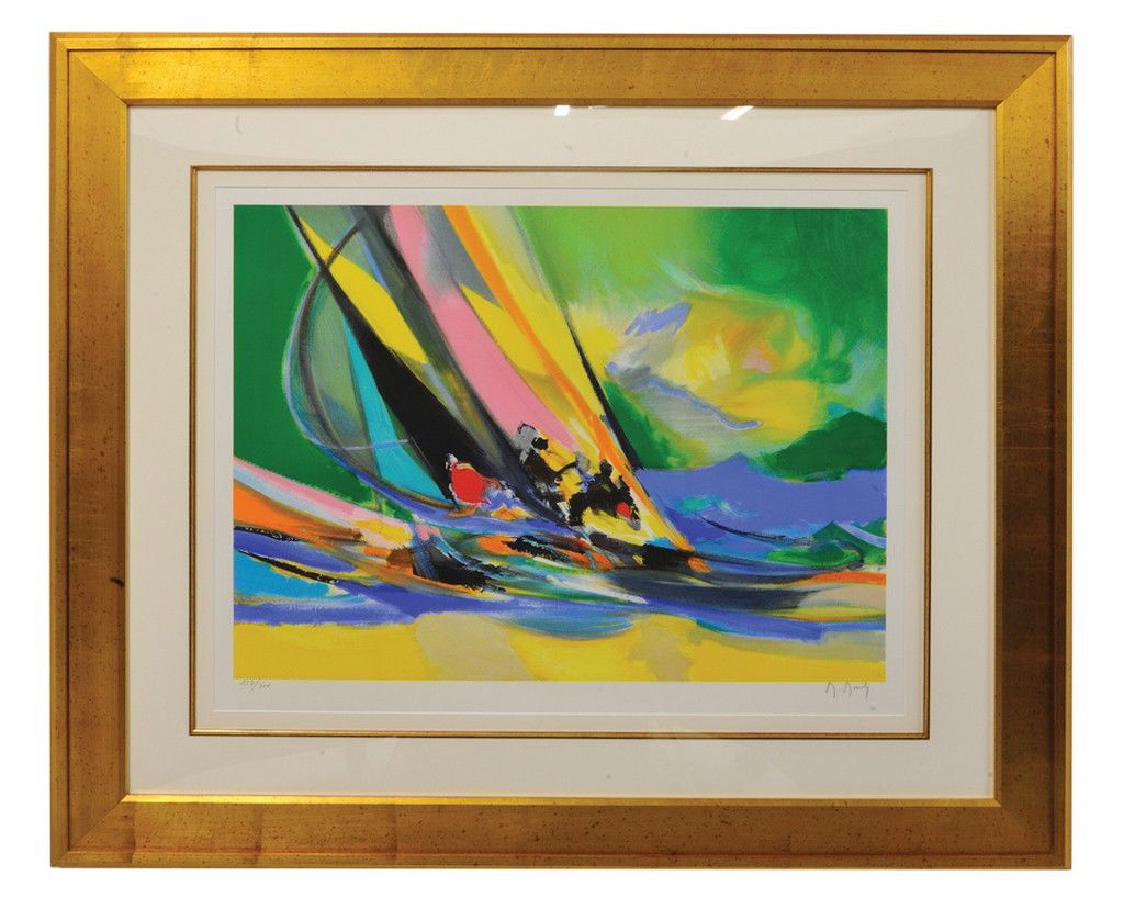 MARCEL MOULY, (French, 1918-2008), Le Cup de Vent,: MARCEL MOULY (French, 1918-2008) Le Cup de Vent, 2005 Lithograph Good condition with Certificate of Authenticity 21 x 27 inches sight; 54 x 69 cm