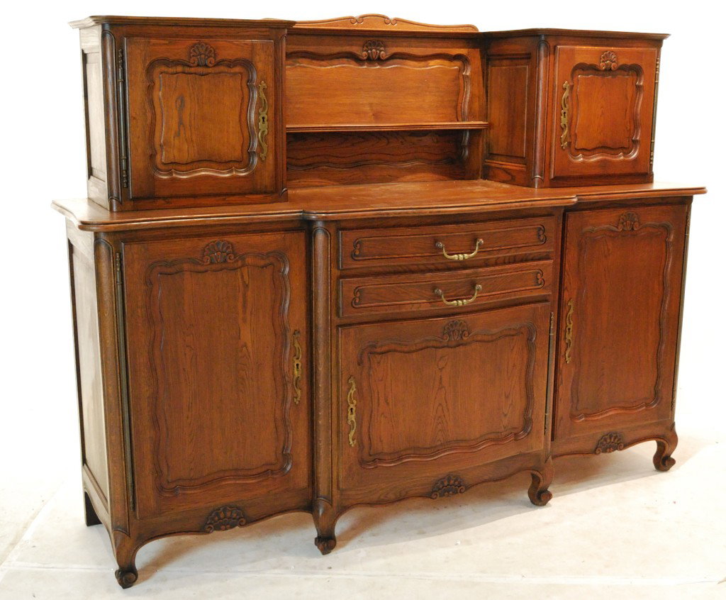 A LOUIS XV STYLE BUFFET: A LOUIS XV STYLE BUFFET 63 x 82 x 22 inches