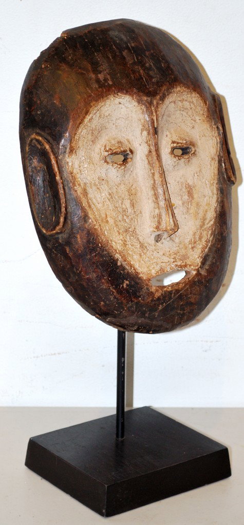 A LEGA TRIBE DANCE MASK - ZAIRE: A LEGA TRIBE DANCE MASK - ZAIRE 19 x 9 ½ x 6 inches