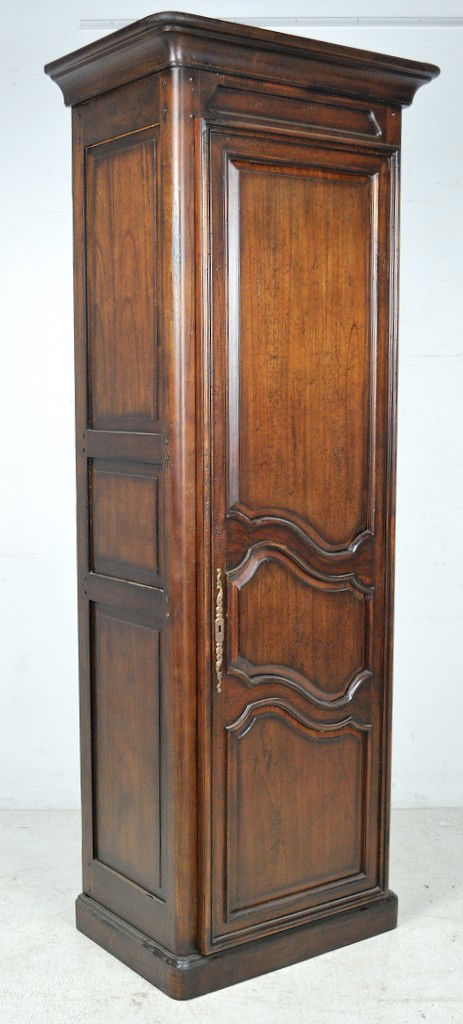 A FRENCH WALNUT BONNETIERE: A FRENCH WALNUT BONNETIERE 90x27x21.5 inches