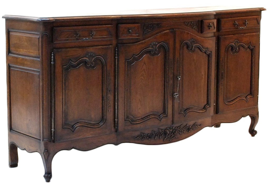 LOUIS XV STYLE OAK ENFILADE: LOUIS XV STYLE OAK ENFILADE 41 x 81 x 20 inches