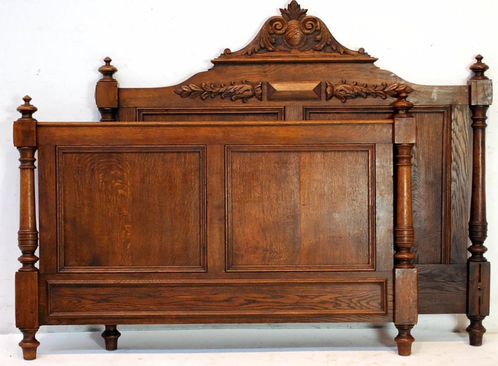 WALNUT BED: WALNUT BED width: 52 depth:72 inches