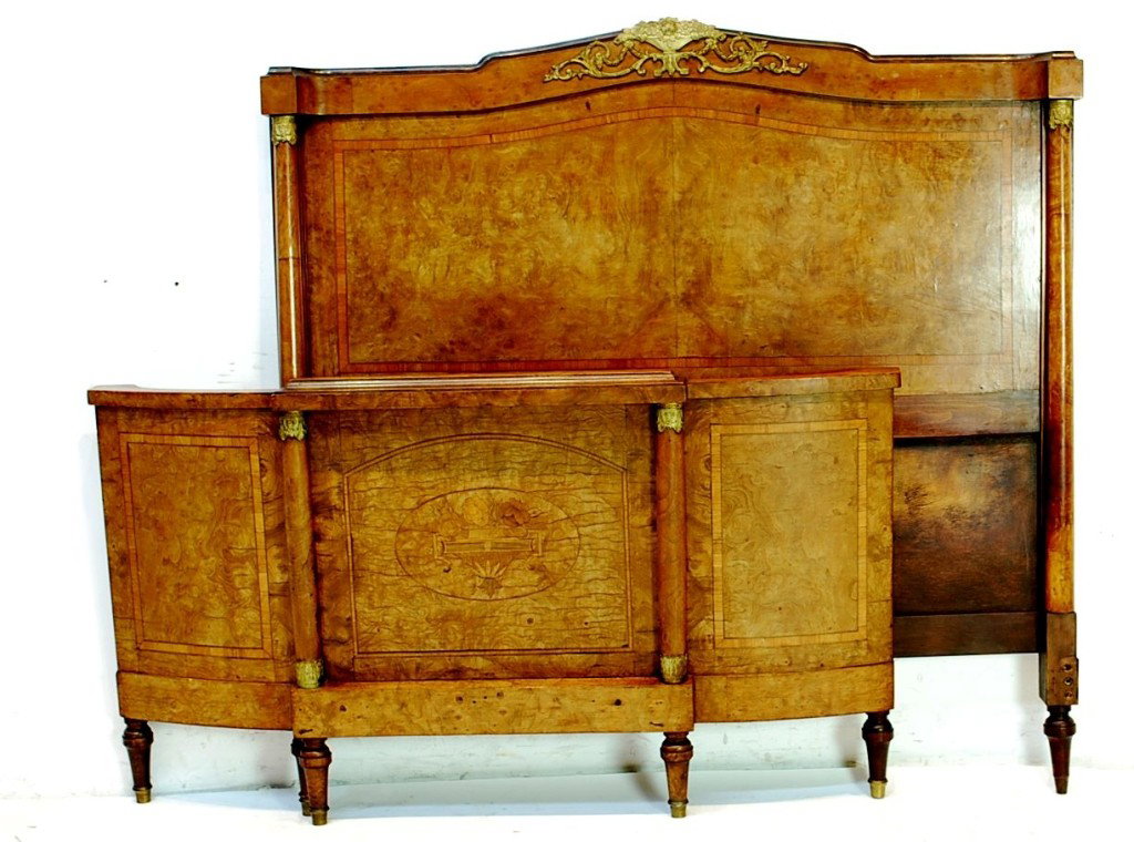 WALNUT BED: WALNUT BED width: 56 depth:73 inches