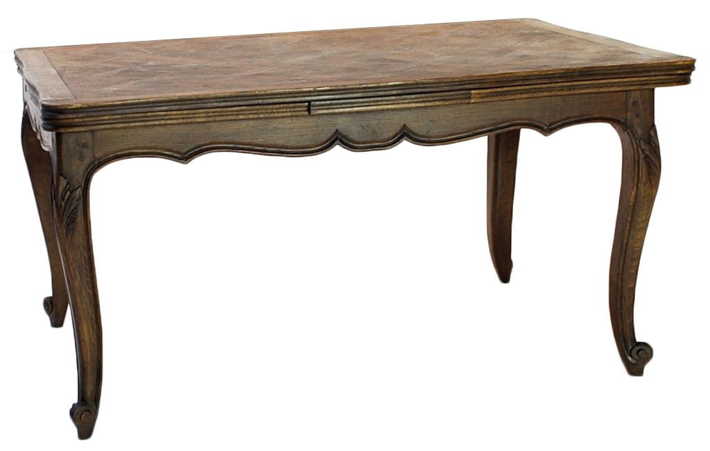 A LOUIS XV STYLE OAK DINING TABLE: A LOUIS XV STYLE OAK DINING TABLE 29½ x 98½ x 37 inches
