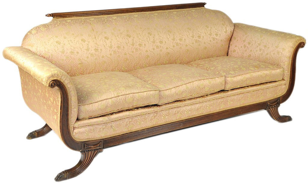 33 A MAHOGANY DUNCAN PHYFE STYLE SOFA 1940's