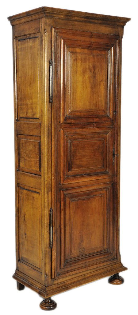 A 19TH CENTURY WALNUT BONNETIÈRE: A 19TH CENTURY WALNUT BONNETIÈRE 81½ x 32 x 17½ inches