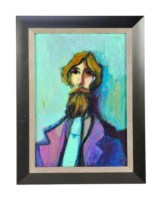 DAVID ADICKES THE POET, Oil on canvas on board,: DAVID ADICKES THE POET Oil on canvas on board Unsigned 23½ x 15½ inches (59.7 x 39.4 cm)