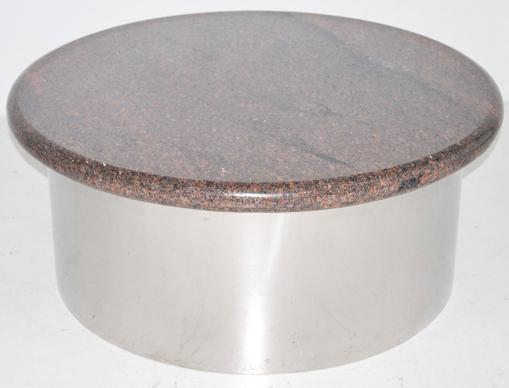 CUSTOM MADE GRANITE TOP CONTEMPORARY COCKTAIL TABLE: CUSTOM MADE GRANITE TOP CONTEMPORARY COCKTAIL TABLE 17½ x 42 x 42 inches