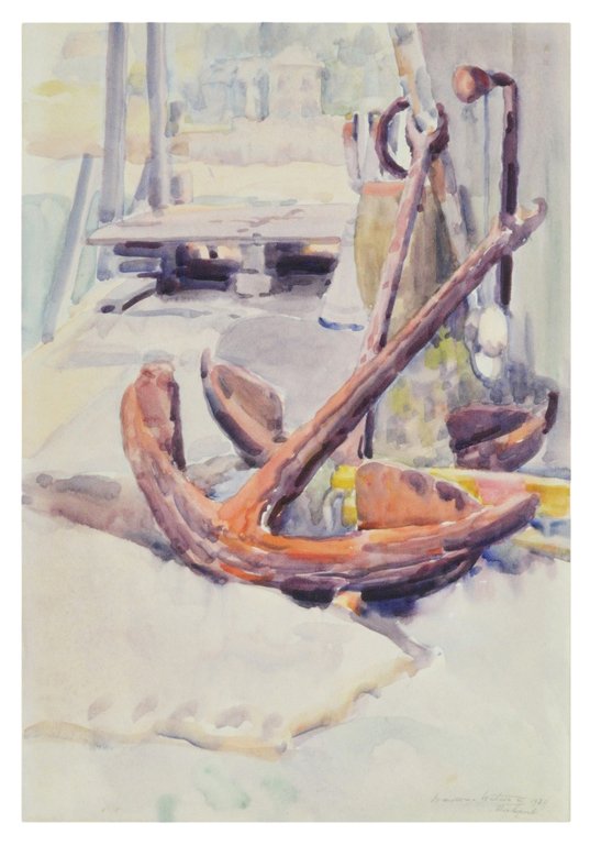 DAWSON DAWSON-WATSON, American (1864-1939), "ROCKP: DAWSON DAWSON-WATSON American (1864-1939) ""ROCKPORT"" Signed lower right Dawson-Watson 1929 Rockport. Watercolor on paper. Good condition. 21 1/2 x 15 inches (54.6 x 38.1 cm).