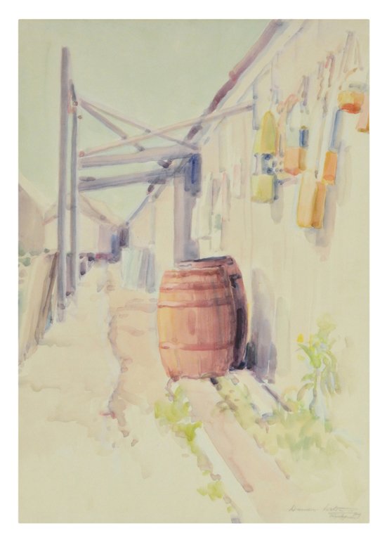 DAWSON DAWSON-WATSON, American, (1864-1939), "ROCK: DAWSON DAWSON-WATSON American, (1864-1939) ""ROCKPORT"" Signed lower right Dawson-Watson 1929 Rockport. Water color on paper. Good condition. 22 x 14 inches (55.9 x 35.6 cm).