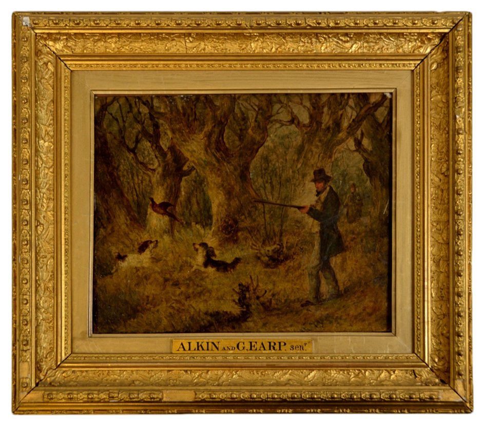 "FLUSHING PHEASANTS" FOLLOWER OF HENRY ALKEN: ""FLUSHING PHEASANTS"" FOLLOWER OF HENRY ALKEN 19th Century Oil on board 9½ x 12 inches 9½ x 12 inches