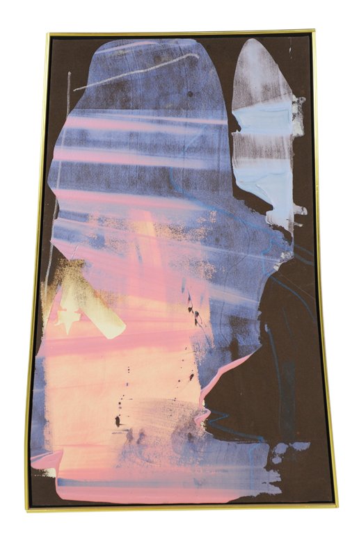 DARRYL HUGHTO, American, b. 1943. Circa, 1985.: DARRYL HUGHTO American, b. 1943. Circa, 1985. ""PONY BOY"" Acrylic on canvas. Signed on reverse. Very good condition. 44½ x 29 inches (113 x 73.6 cm).