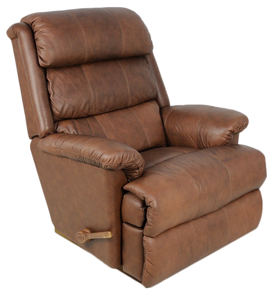 LAZY-BOY BUSTLE BACK LEATHER RECLINER: LAZY-BOY BUSTLE BACK LEATHER RECLINER 21st Century 44½ x 37½ x 34 inches