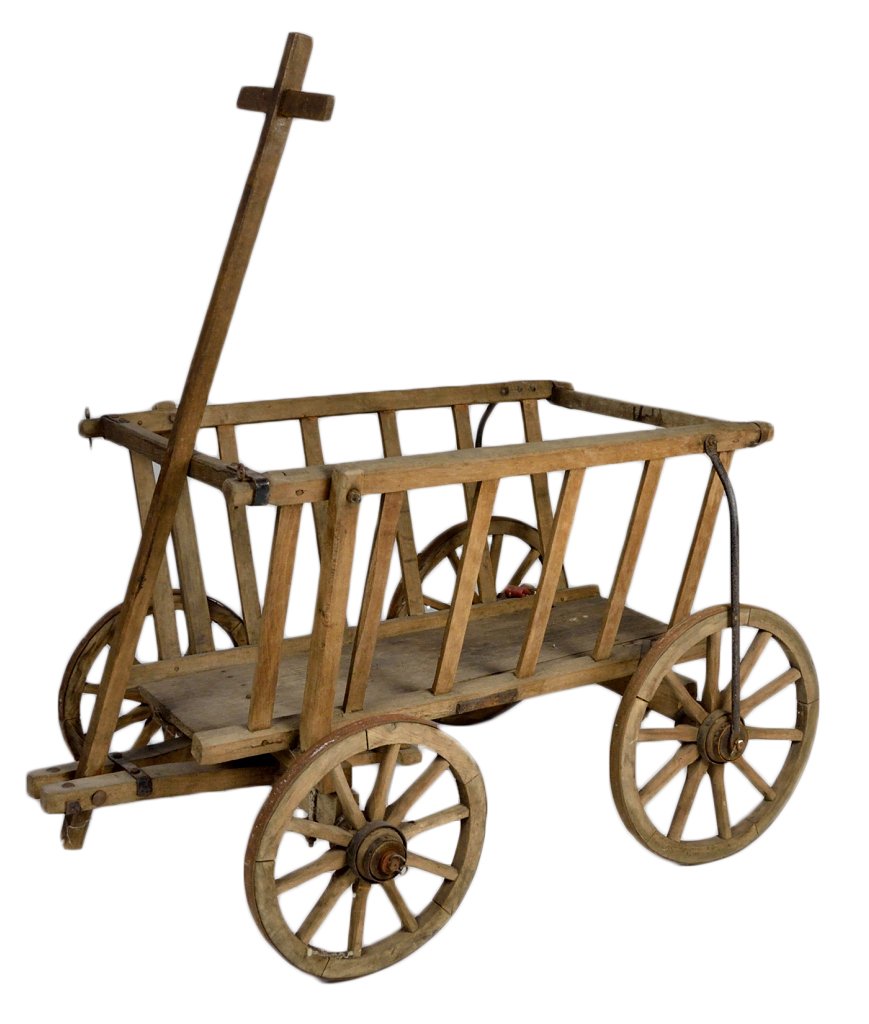 55 ANTIQUE GERMAN GOAT CART