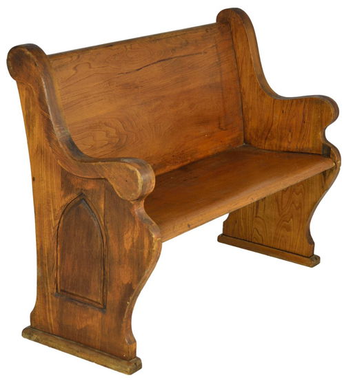 94a Small Vintage Church Pew Nov 01 2012 Morton Auctioneers
