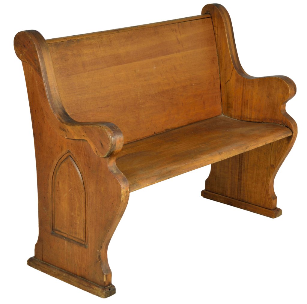 94B SMALL VINTAGE CHURCH PEW Nov 02, 2012 Morton Auctioneers and