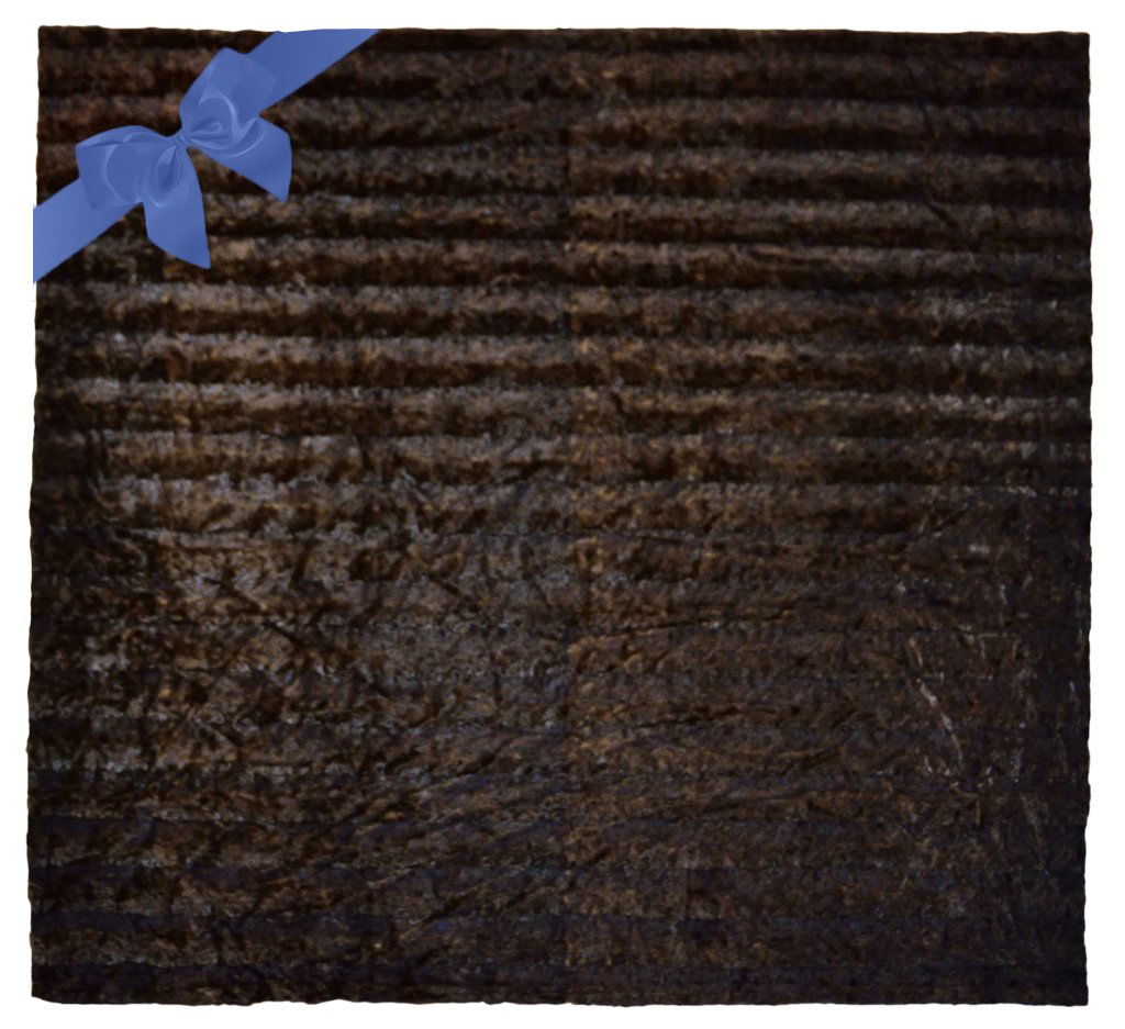 "HIS" KING SIZE MAHOGANY MINK COVERLET: "HIS" KING SIZE MAHOGANY MINK COVERLET 20th Century A large square throw or coverlet made of deep brown mink pieces from Scandinavia, lined with matching satin, sewn in a trellis pattern; labeled to t