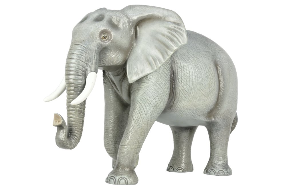 SERGIO BUSTAMANTE (Mexican, 1942-PRESENT) "WALKING ELEP: SERGIO BUSTAMANTE (Mexican, 1942-PRESENT) ""WALKING ELEPHANT"" ""WALKING ELEPHANT"" (""ELEFANTE EN MOVIMIENTO"") Polychromed papier-mache, signed and numbered ""SERGIO BUSTAMANTE A.P."". Provenance: S