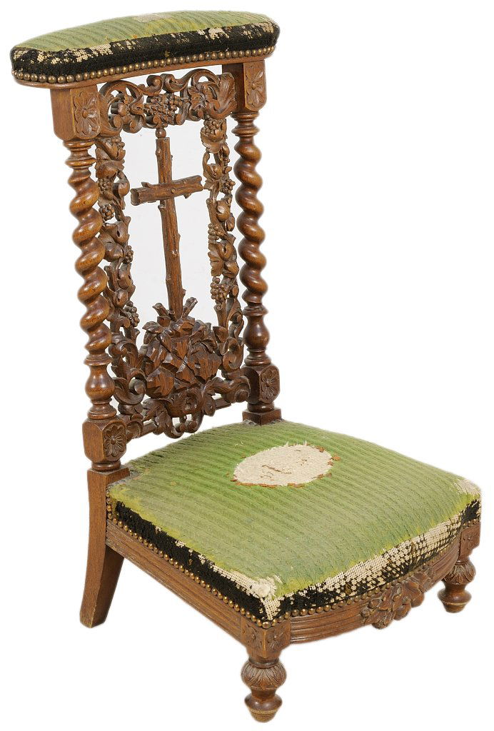 A FRENCH VICTORIAN PRIE DIEU PRAYER CHAIR
