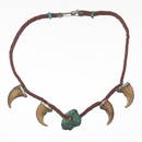 Bear Claw, Trade Bead and Turquoise Necklace