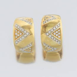 Pair of Gold and Diamond Ear Clips