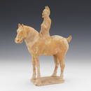 Chinese Tang Dynasty Ceramic Horse and Rider, ca. 618-907 AD