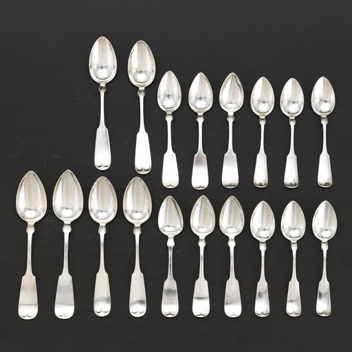 15 Sterling Silver Spoons With 3 Coin Silver Spoons