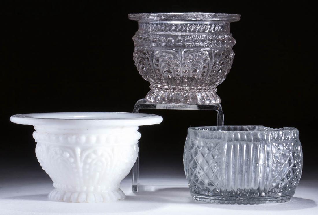 ASSORTED MOLDED OPEN SALTS, LOT OF THREE (1 of 4)