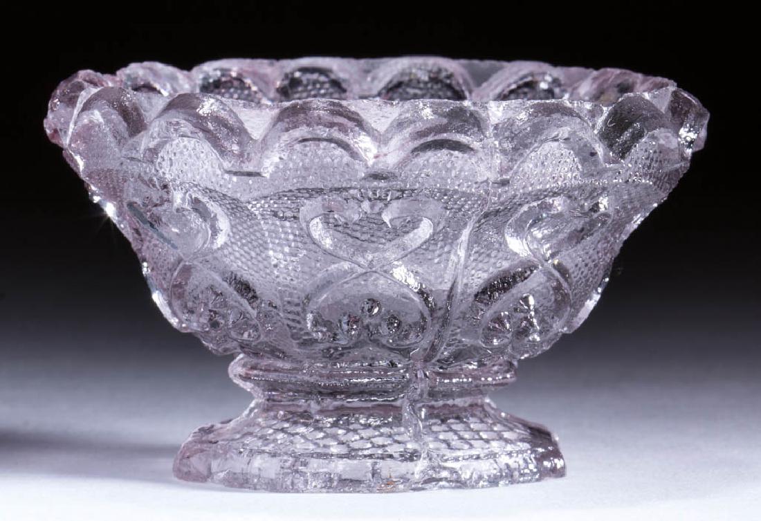 RP-11B CROSSED SCROLLS ROUND PEDESTAL PRESSED OPEN SALT (1 of 1)