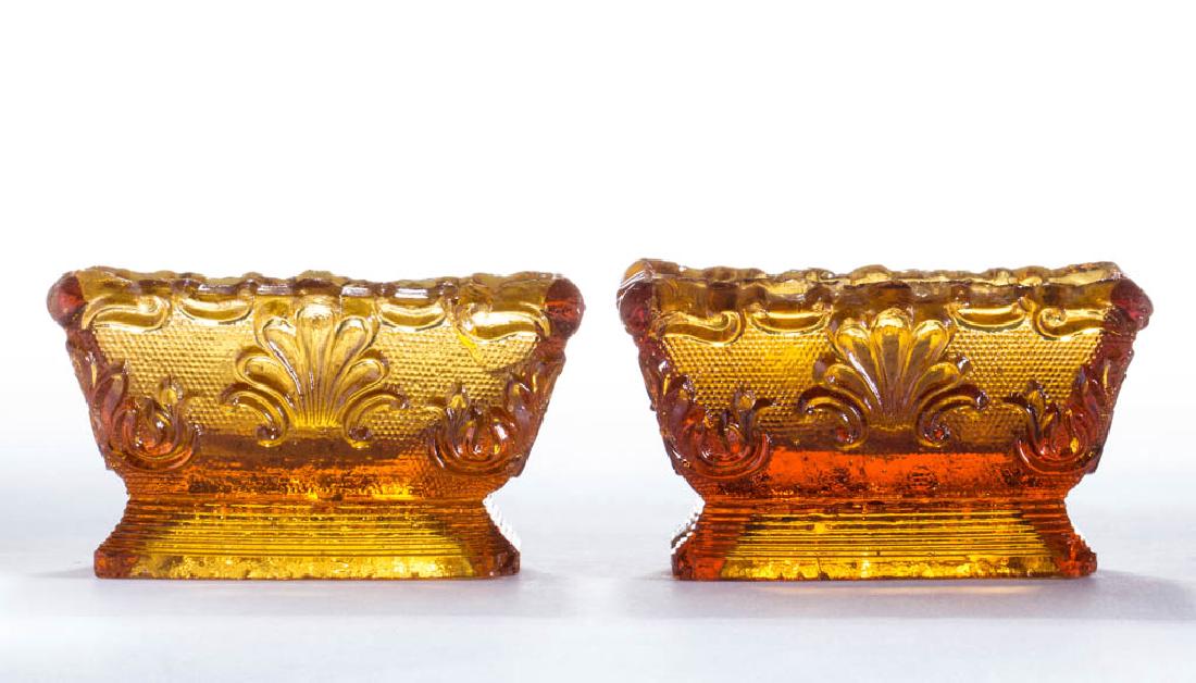 SL-8 SHELL PRESSED OPEN SALTS, LOT OF TWO (1 of 3)