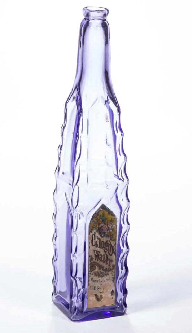 BLOWN-MOLDED HEART AND ARCH COMMERCIAL COLOGNE BOTTLE (1 of 1)