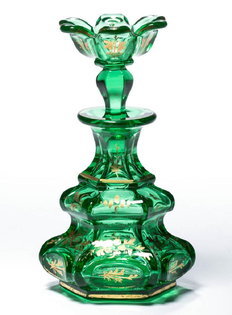 BLOWN-MOLDED PANELED HORIZONTAL OVALS COLOGNE BOTTLE (1 of 1)