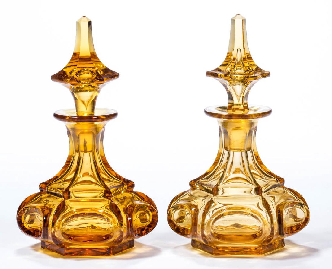 PRESSED PANELED HORIZONTAL OVALS COLOGNE BOTTLES, LOT (1 of 1)