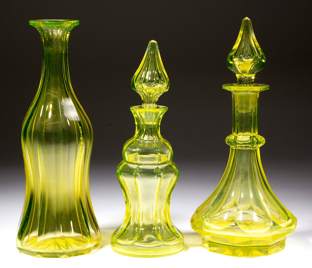 ASSORTED PANEL-CUT COLOGNE BOTTLES, LOT OF THREE (1 of 1)