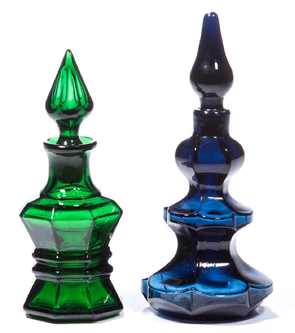 ASSORTED BLOWN-MOLDED COLOGNE BOTTLES, LOT OF TWO (1 of 1)