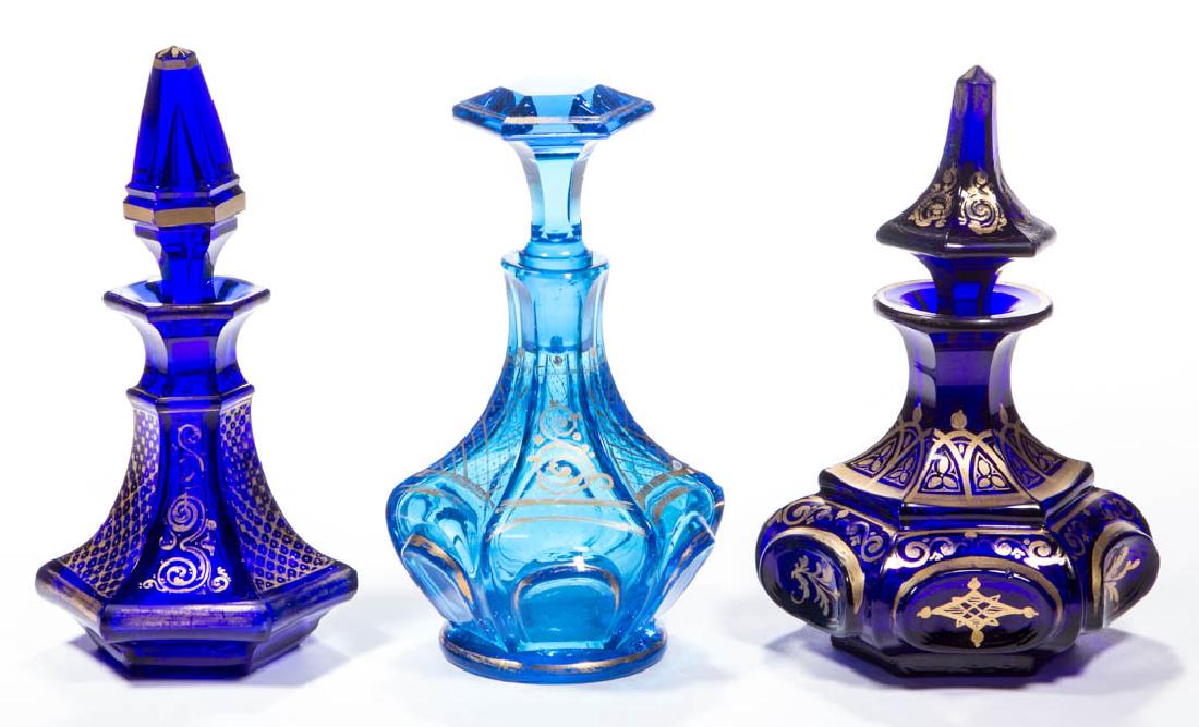 ASSORTED BLOWN-MOLDED / PRESSED COLOGNE BOTTLES, LOT OF (1 of 1)