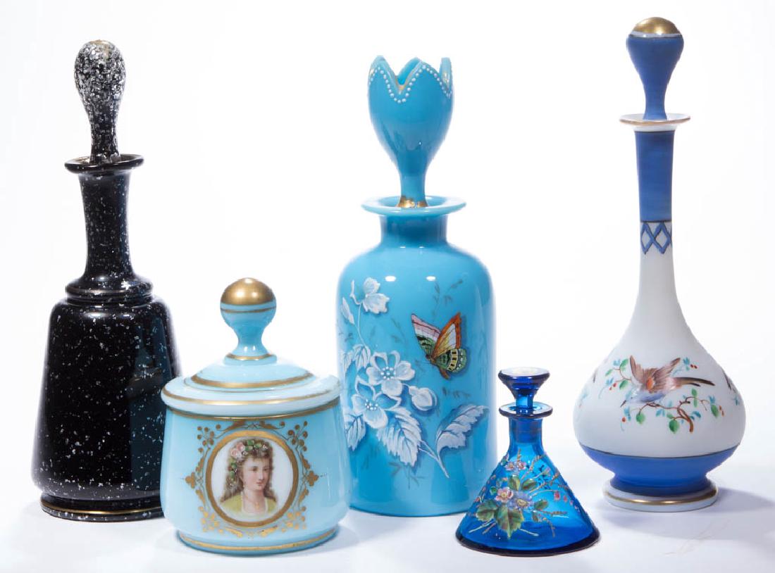 ASSORTED VICTORIAN DRESSER ARTICLES, LOT OF FIVE (1 of 1)