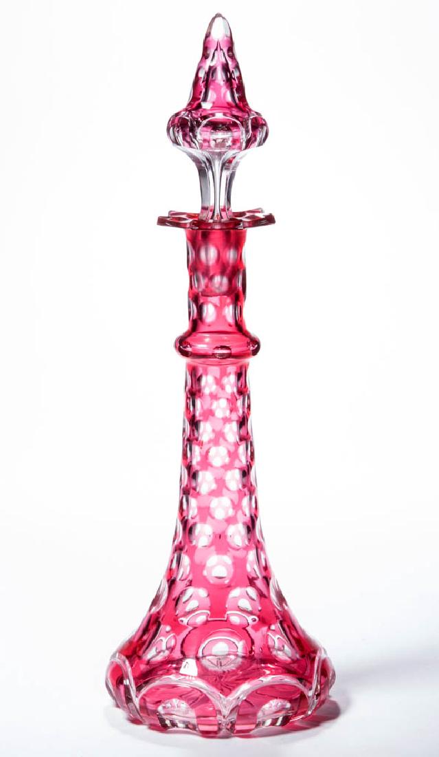 CUT OVERLAY PUNTY AND BASAL ARCH COLOGNE BOTTLE (1 of 1)