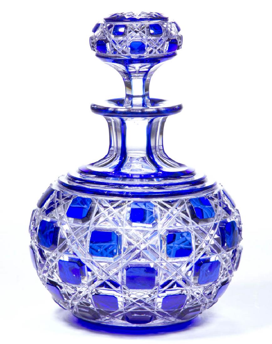 CUT OVERLAY OCTAGON DIAMOND COLOGNE BOTTLE (1 of 1)