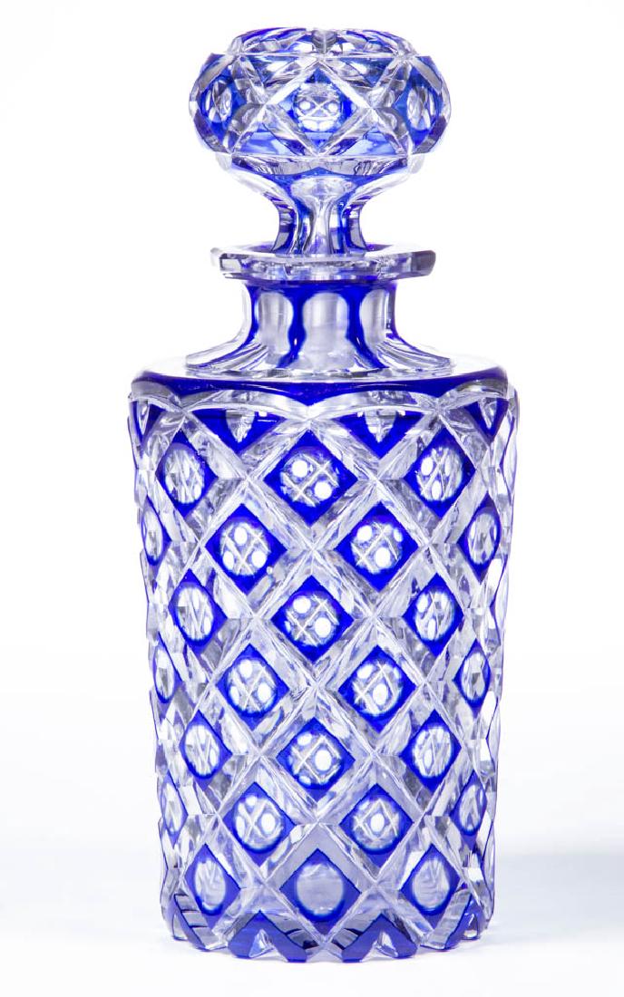 CUT OVERLAY DIAMOND THUMBPRINT COLOGNE BOTTLE (1 of 1)