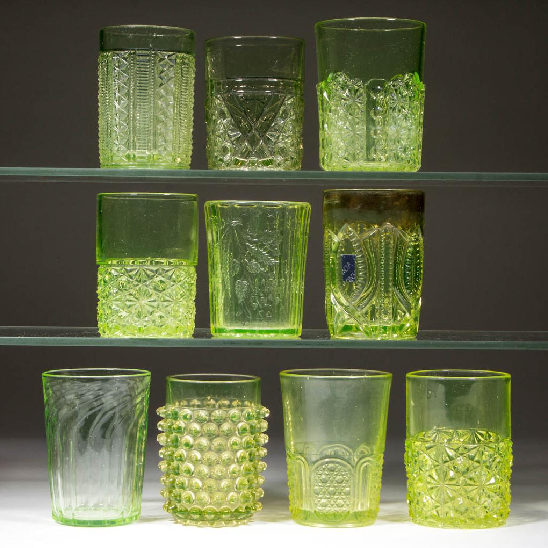 ASSORTED EAPG TUMBLERS, LOT OF TEN (1 of 1)