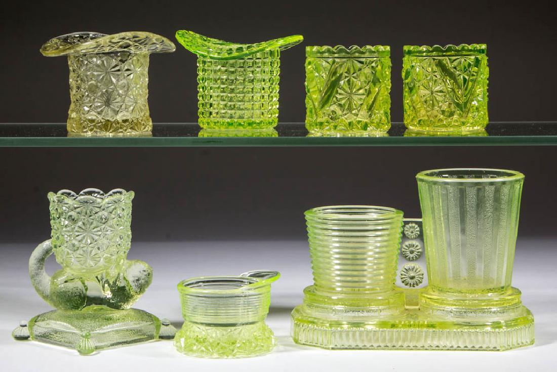 ASSORTED PRESSED GLASS ARTICLES, LOT OF SEVEN (1 of 1)