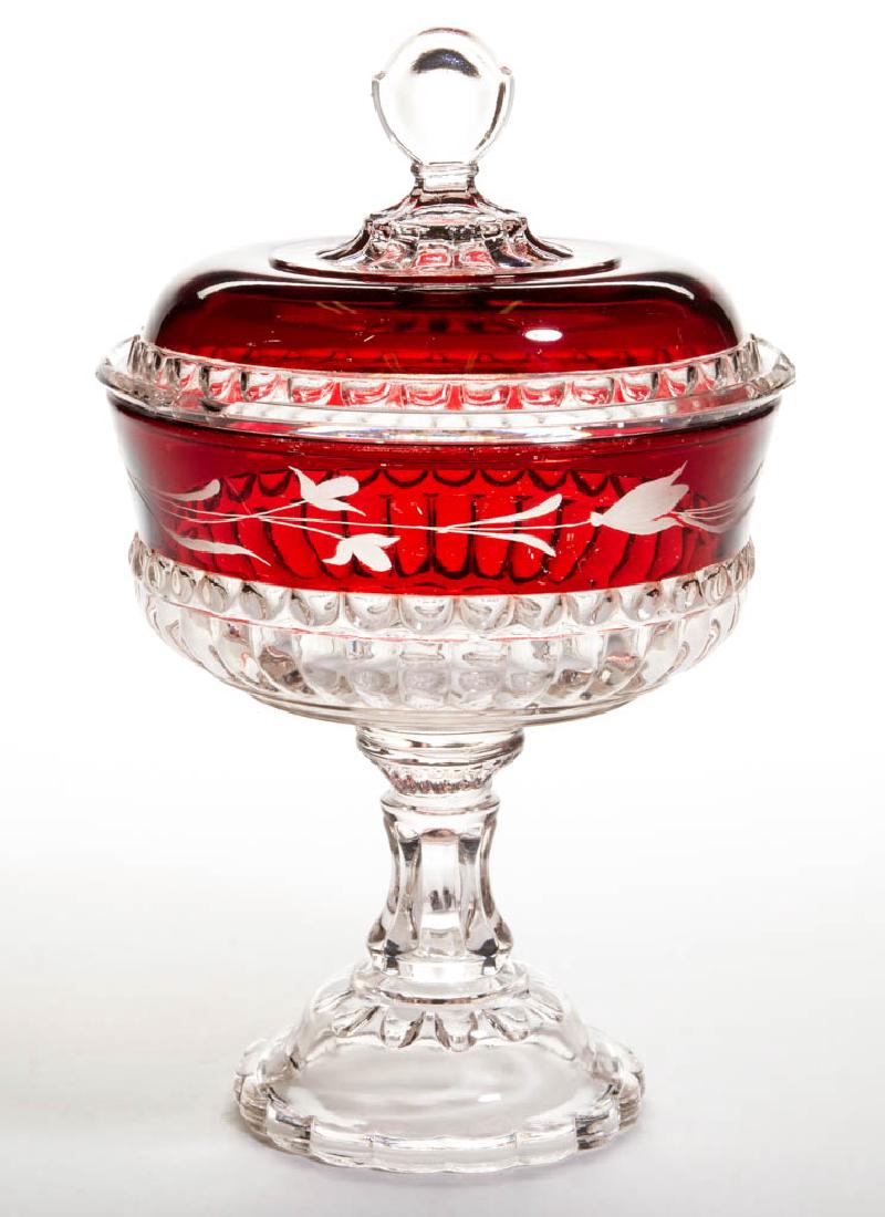 BAR AND FLUTE / CORSET AND THUMBPRINT - RUBY-STAINED (1 of 1)