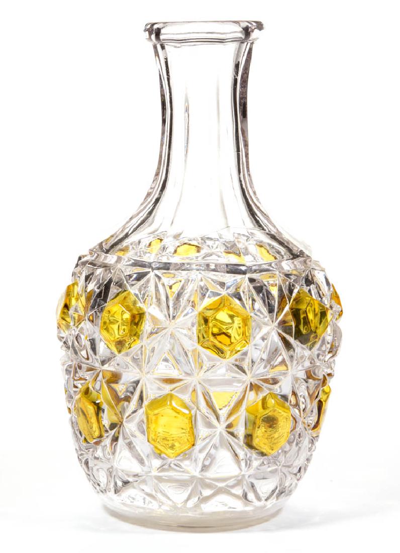 BIG BUTTON - AMBER-STAINED WATER CARAFE / BOTTLE (1 of 1)