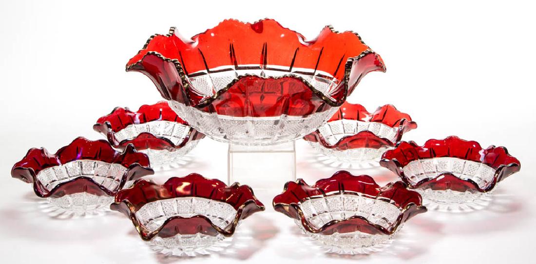 VIRGINIA / BANDED PORTLAND - RUBY-STAINED SEVEN-PIECE (1 of 1)