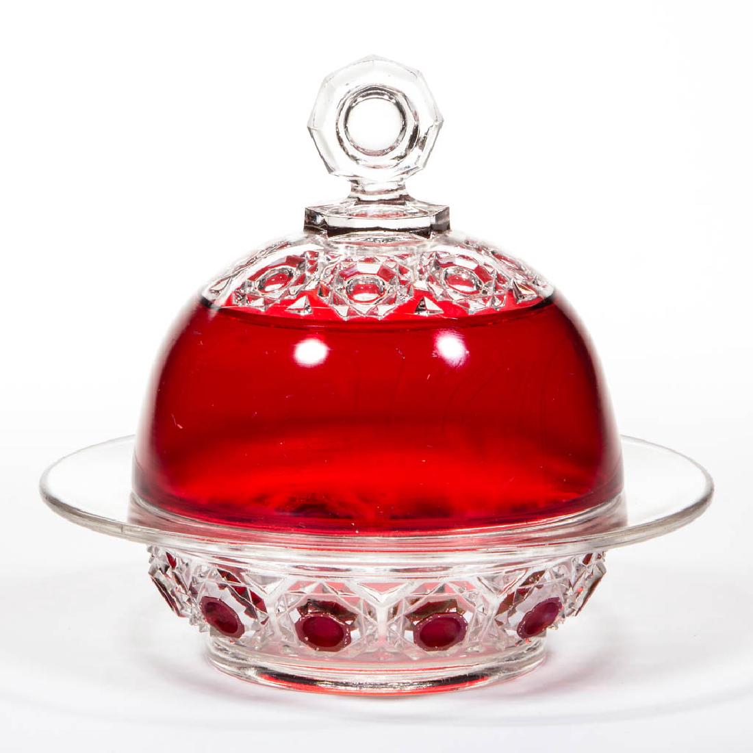 BOX-IN-BOX / FACETED ROSETTE BAND - RUBY-STAINED BUTTER (1 of 1)