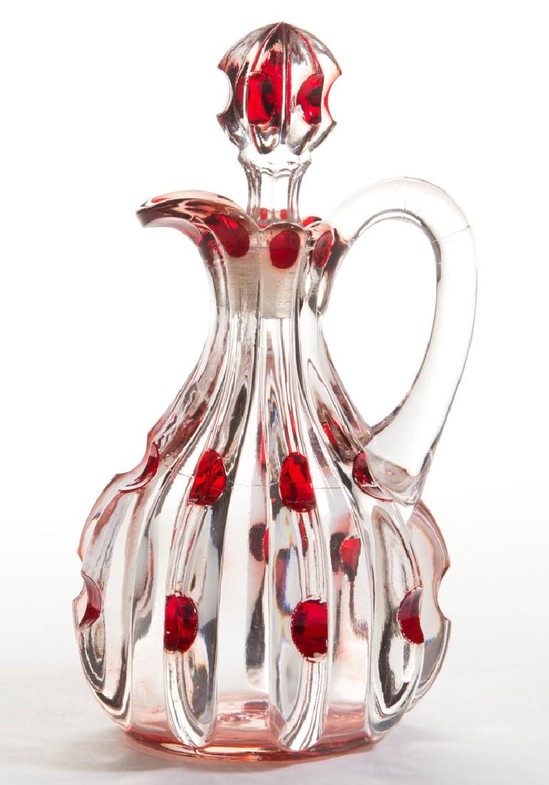 BROKEN COLUMN - RUBY-STAINED CRUET (1 of 1)