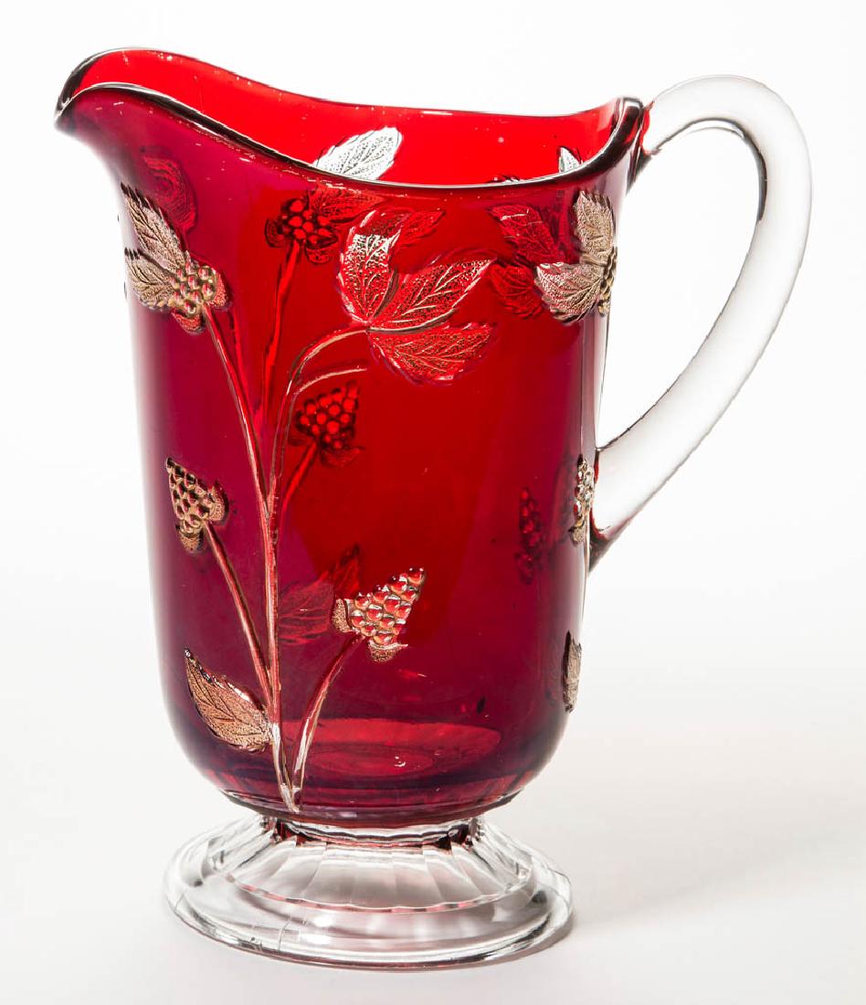 CO-OP'S NO. 375 / DEWBERRY - RUBY-STAINED WATER PITCHER (1 of 1)
