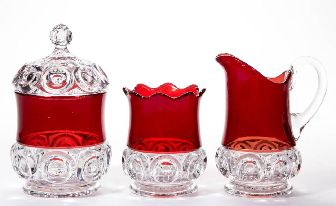 CO-OP'S ROYAL - RUBY-STAINED TABLE ARTICLES, LOT OF (1 of 1)